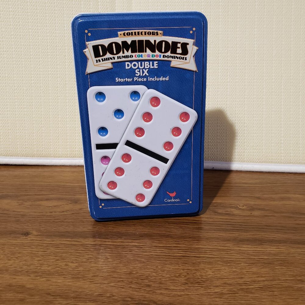 Cardinal‎ Collectors Dominoes Color Dot Double Six Jumbo
